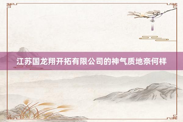 江苏国龙翔开拓有限公司的神气质地奈何样
