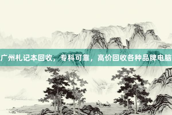 广州札记本回收，专科可靠，高价回收各种品牌电脑
